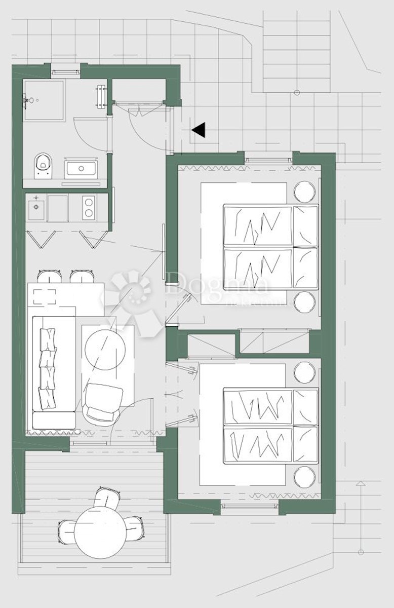 Appartamento Kukljica, 48,80m2