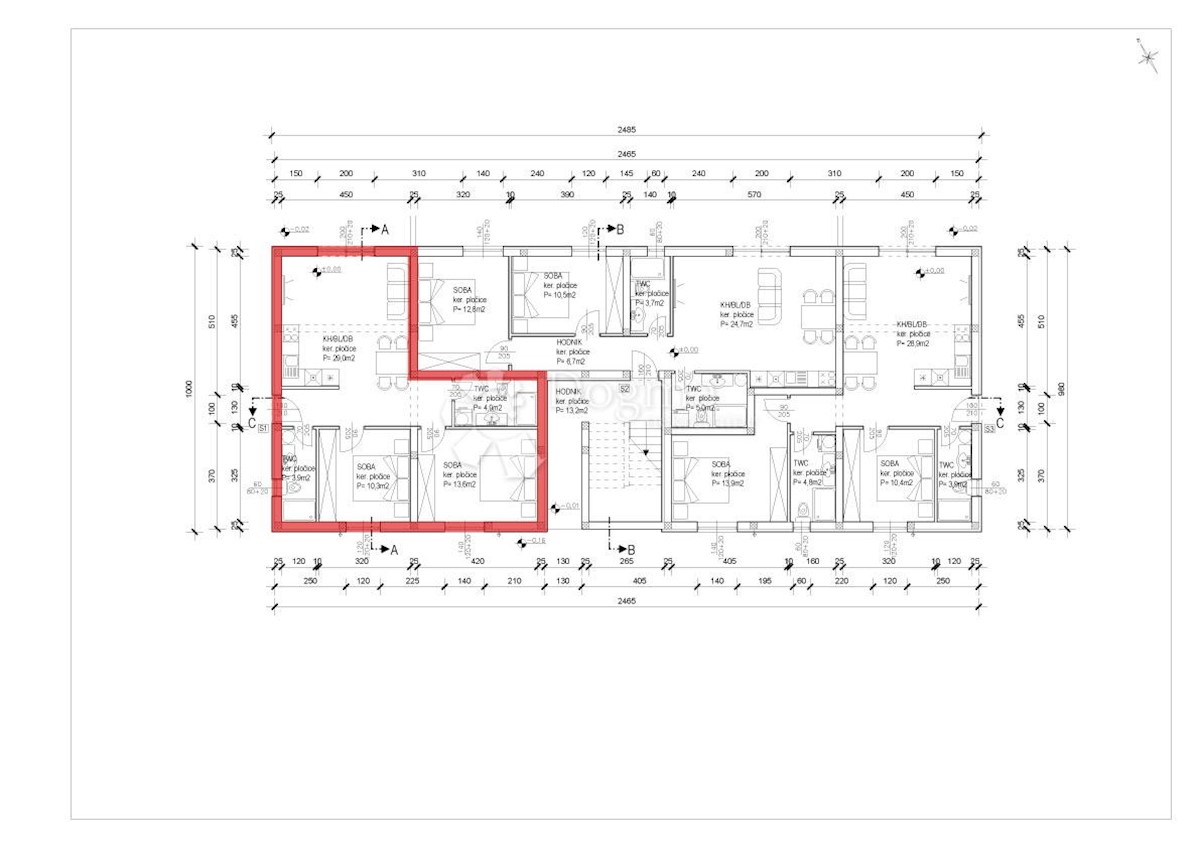 Allogio Sabunike, Privlaka, 157m2