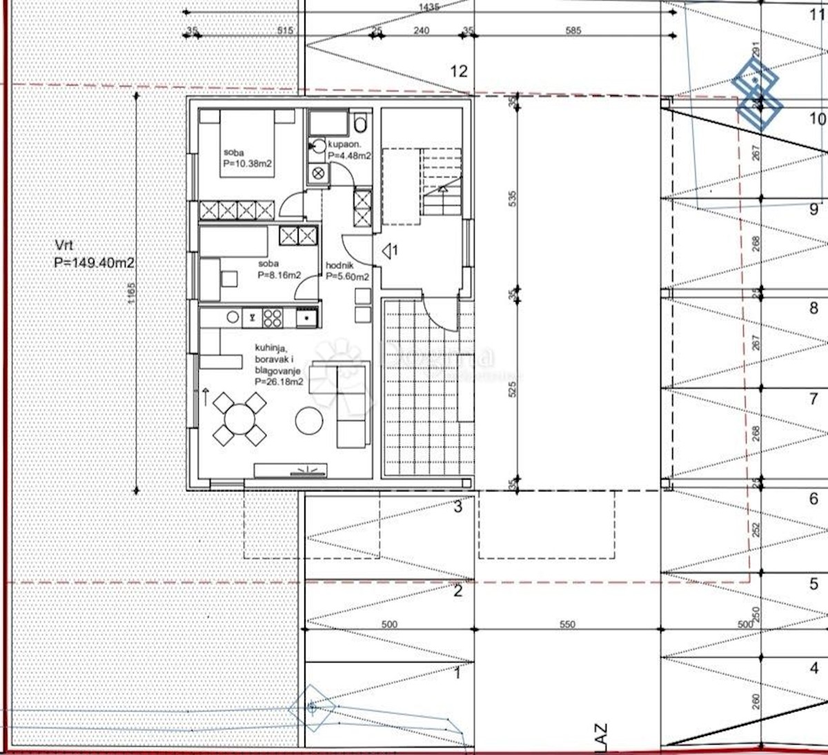 Allogio Bokanjac, Zadar, 54,80m2