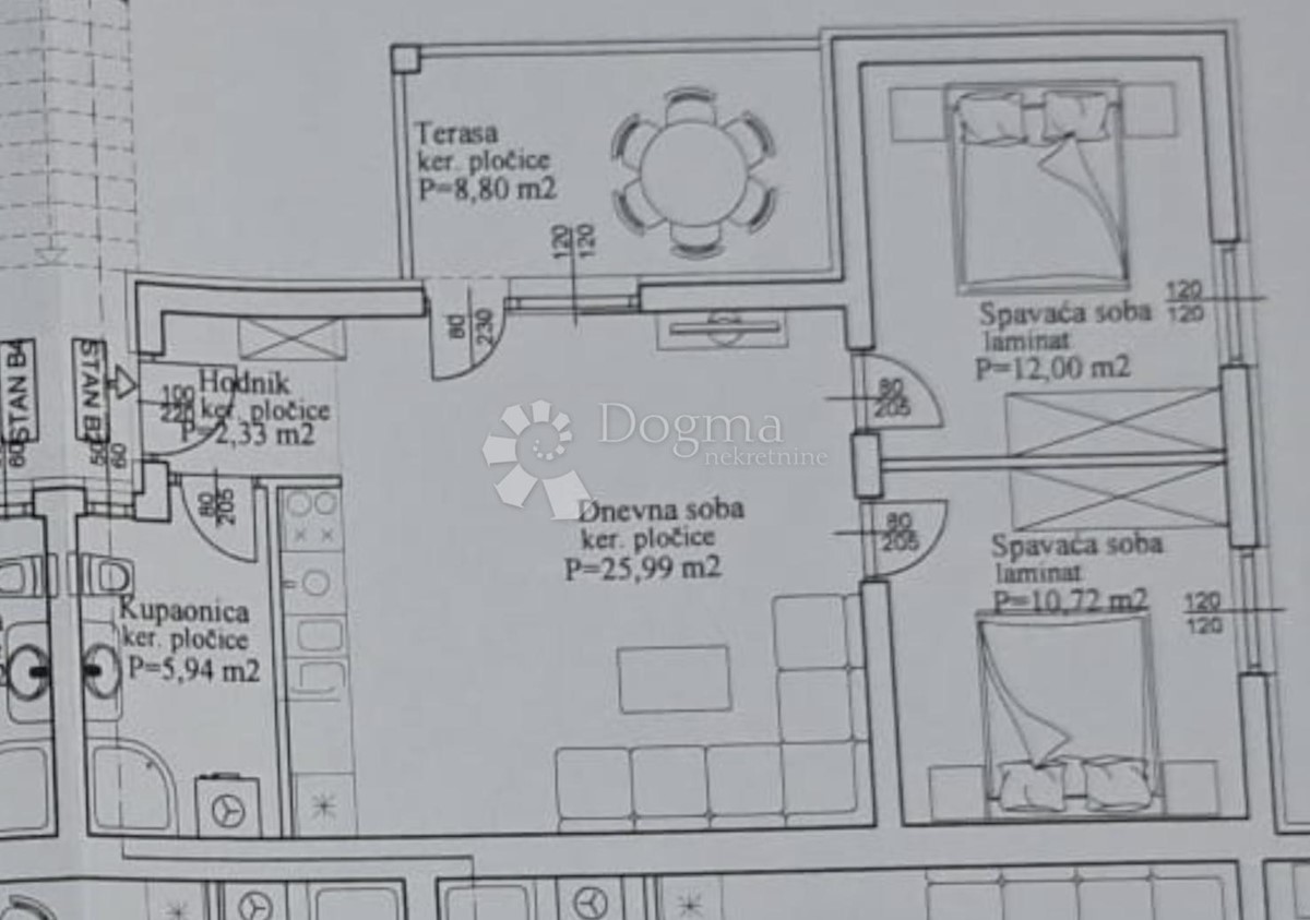 Appartamento Zaton, Nin, 65,75m2