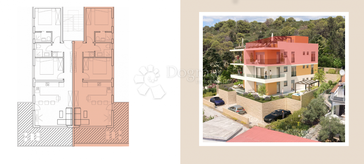 Allogio Čiovo, Trogir, 80m2