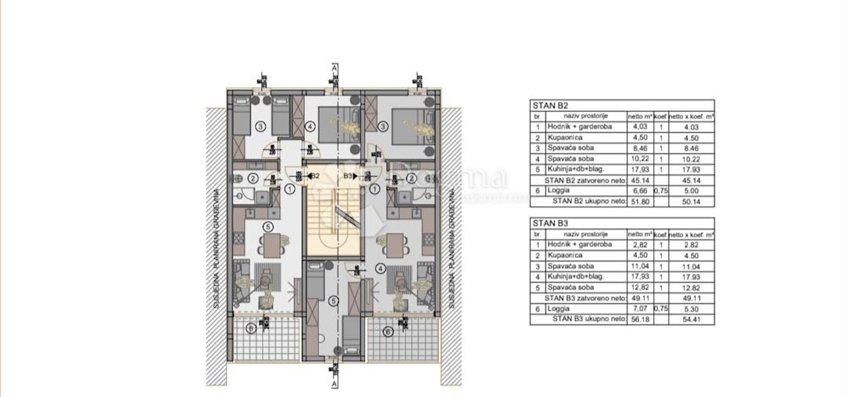 Allogio Valdebek, Pula, 54,41m2