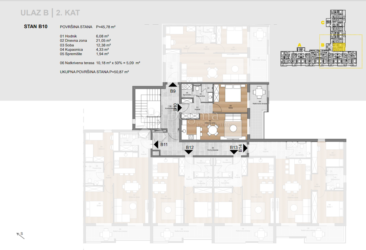 Allogio Labin, 62,82m2