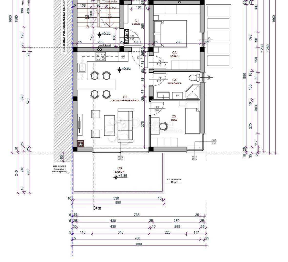 Allogio Medulin, 38,72m2