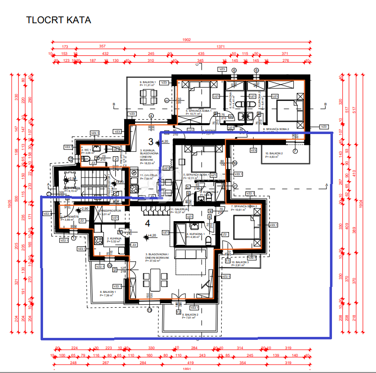 Appartamento Krk, 105m2