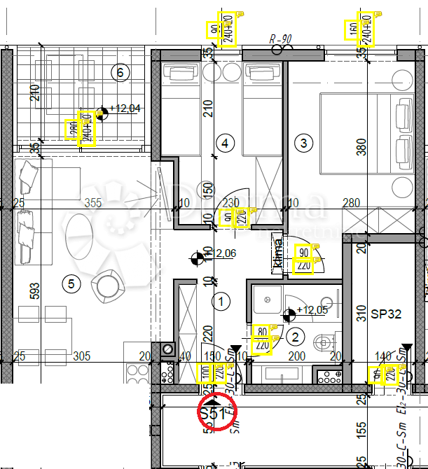 Allogio Monvidal, Pula, 49,05m2