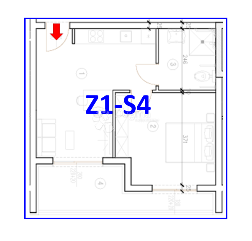 Z1/S4, NUOVO COMPLESSO RESIDENZIALE E COMMERCIALE VELI VRH - appartamento