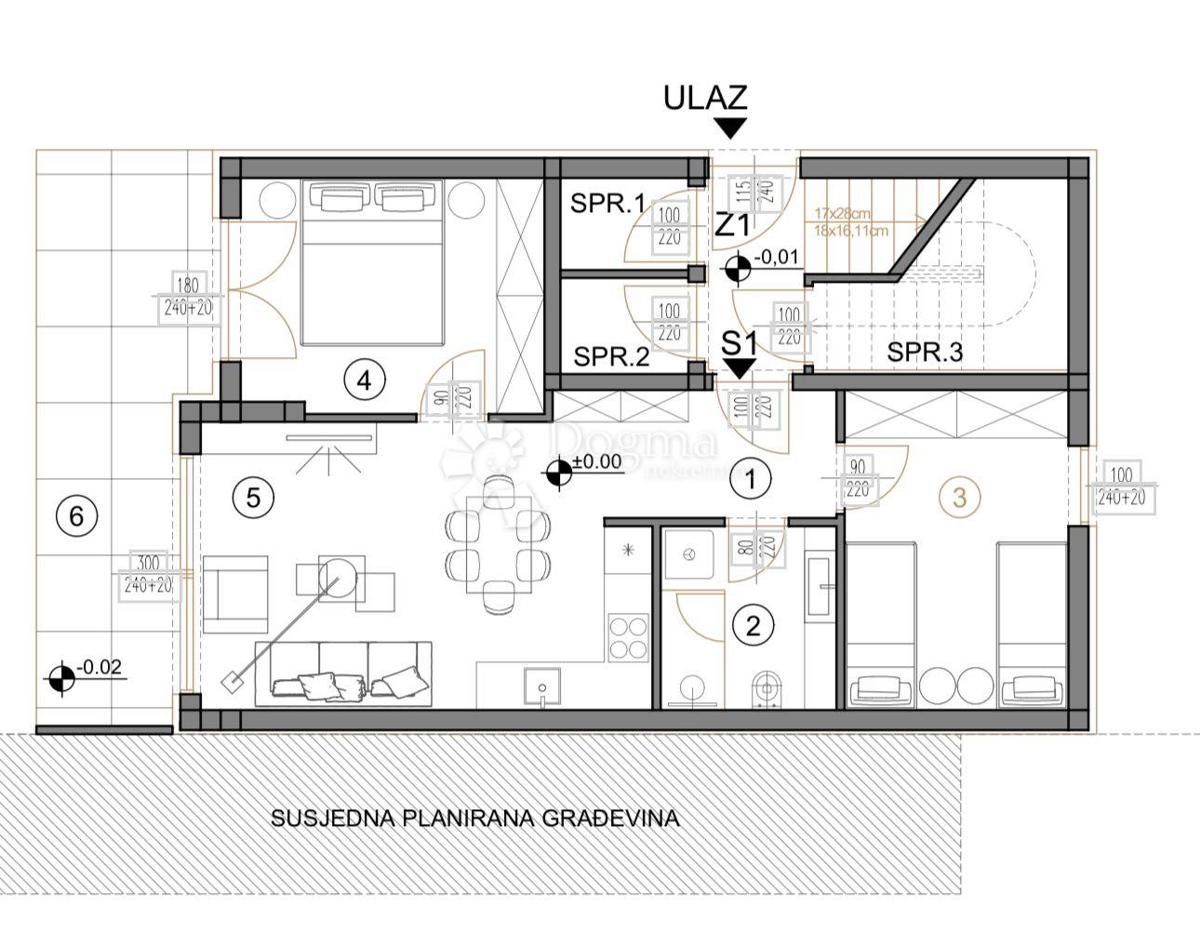 Allogio Medulin, 76,82m2