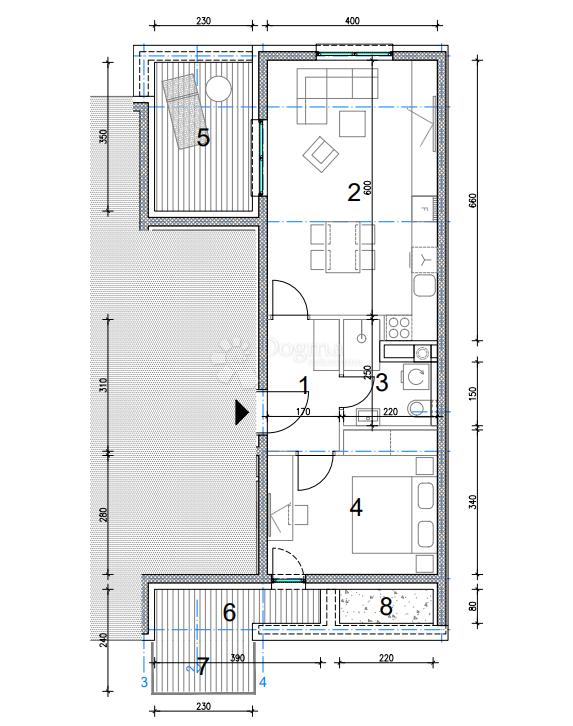 Allogio Borovje, Peščenica - Žitnjak, 53,70m2