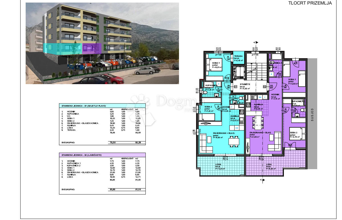 Allogio Makarska, 81,56m2