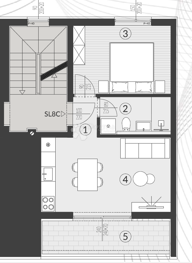 Allogio Štinjan, Pula, 57,13m2