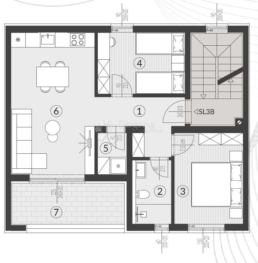 Allogio Štinjan, Pula, 57,13m2
