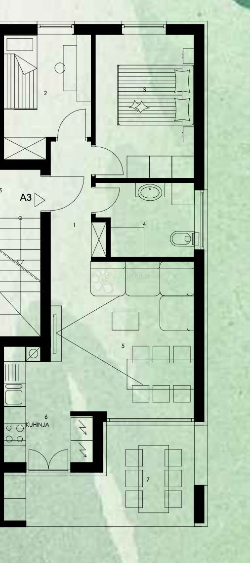 Allogio Valmade, Pula, 53,90m2