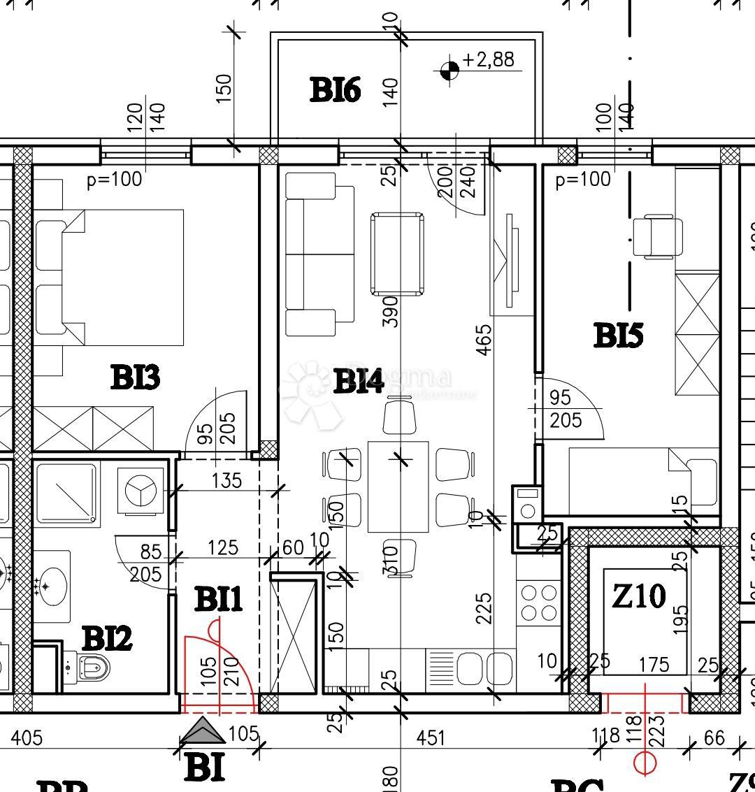 Allogio Monvidal, Pula, 53,93m2