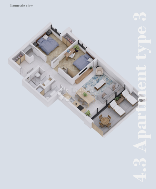 Allogio Rovinj, 58,32m2