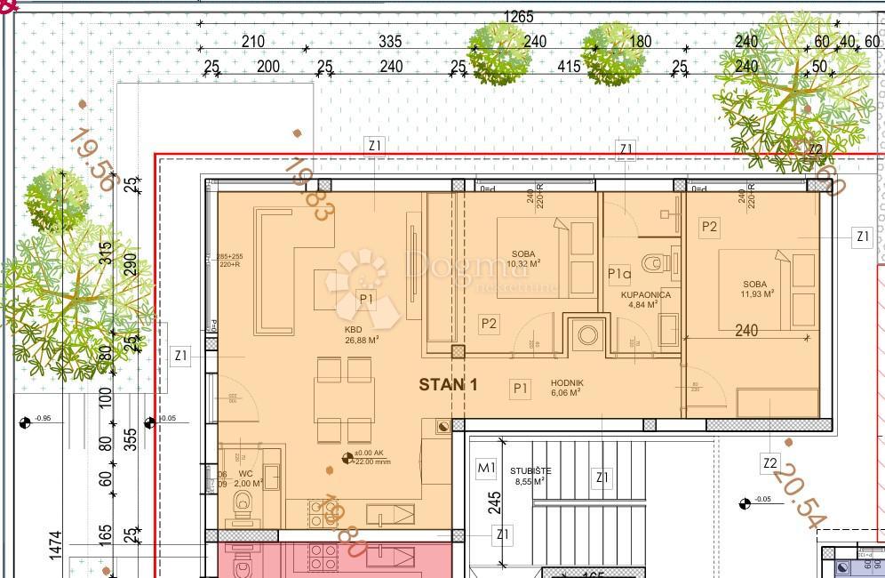 Allogio Sveti Petar na Moru, Sveti Filip I Jakov, 75,92m2