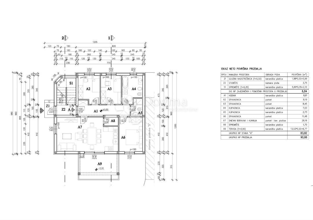 Allogio Loborika, Marčana, 82,42m2