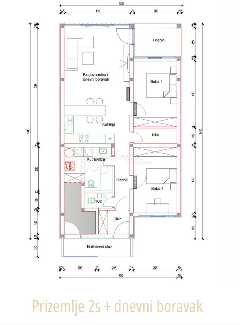 Allogio Antunovac, Virovitica, 102,86m2