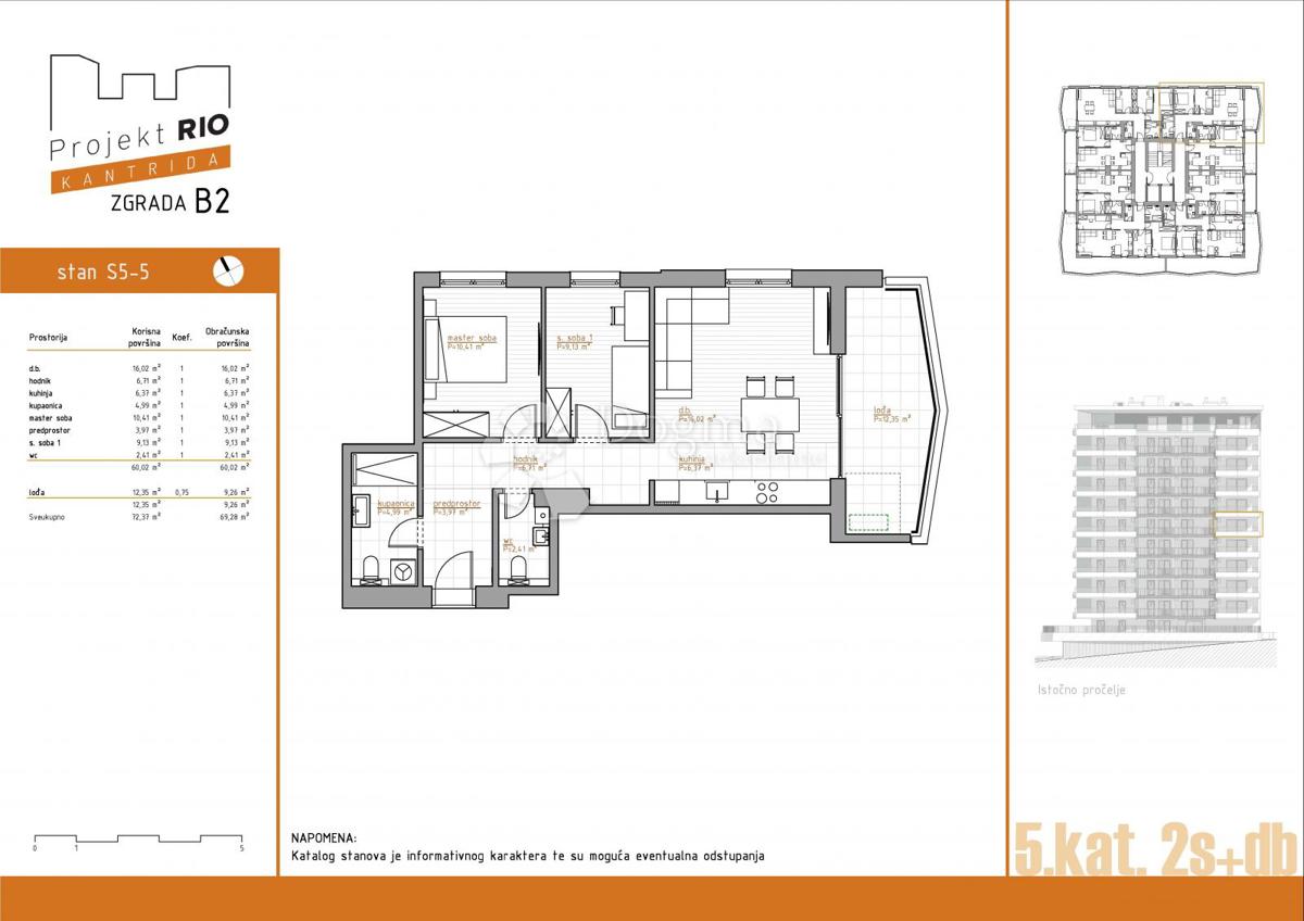 Allogio Kantrida, Rijeka, 124,61m2