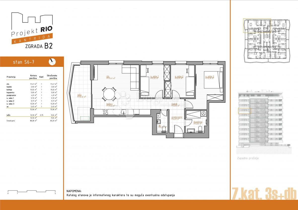 Allogio Kantrida, Rijeka, 124,61m2
