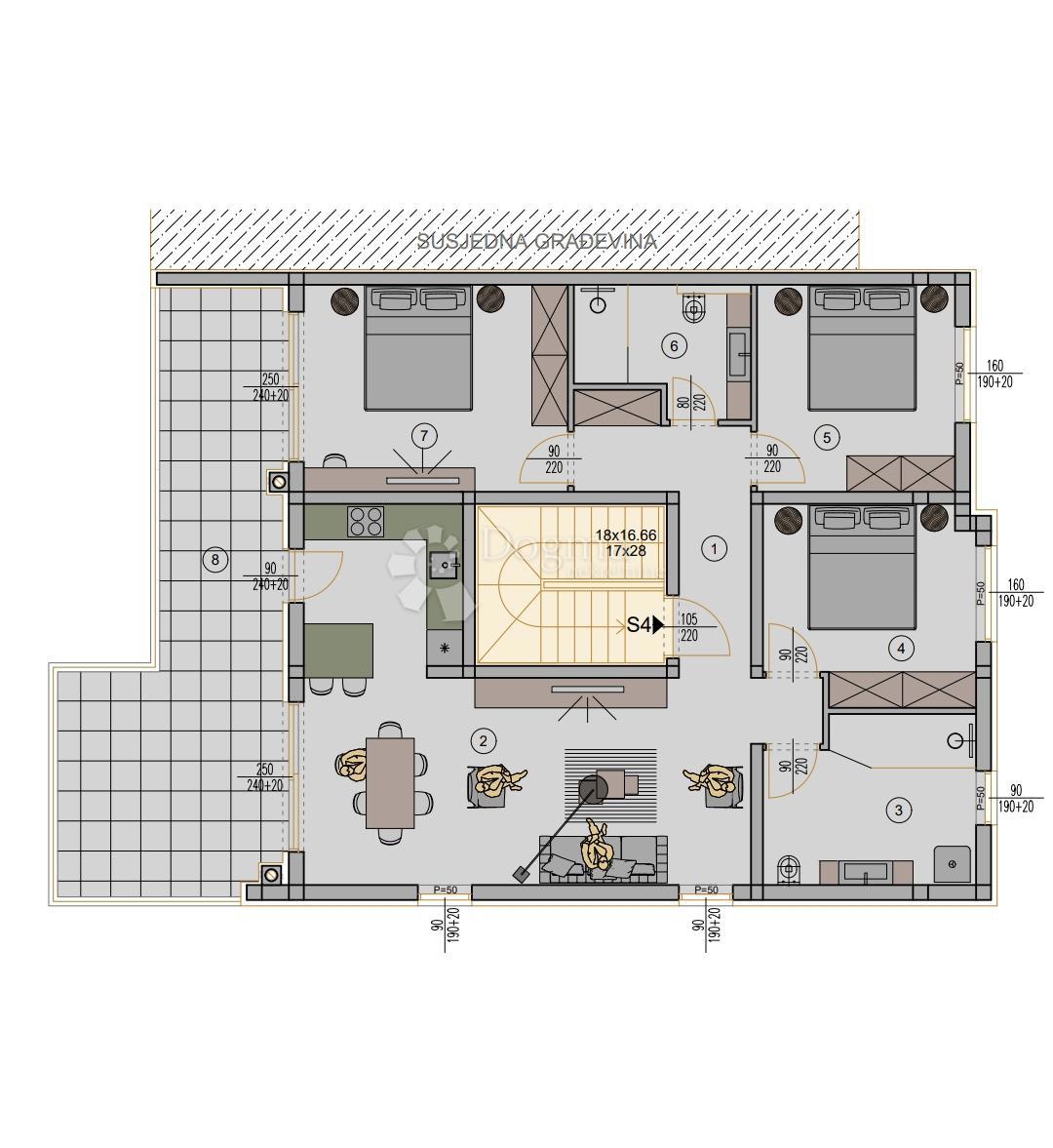 Allogio Kaštanjer, Pula, 72,42m2