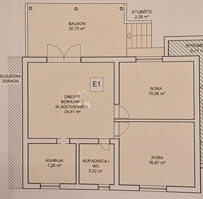 Appartamento Sabunike, Privlaka, 89,42m2