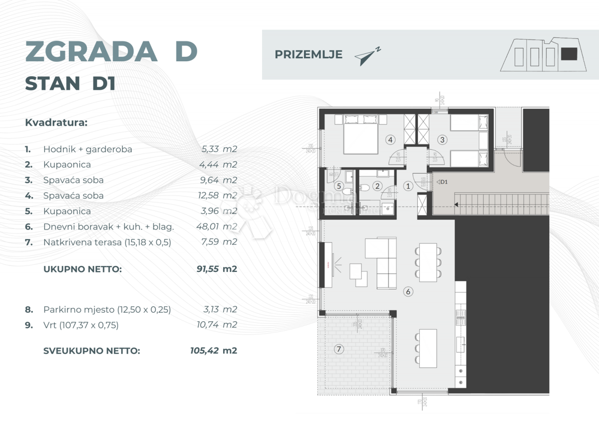 Allogio Fažana, 55,08m2
