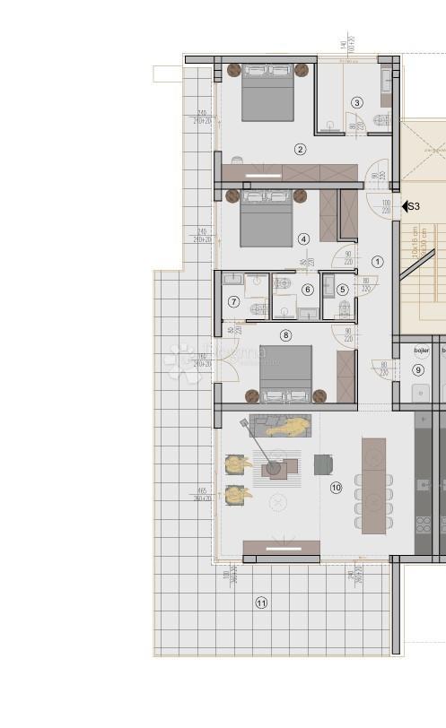 Appartamento con terrazza panoramica vicino alla spiaggia - Rovigno, nuova costruzione