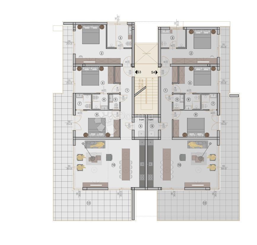 Appartamento con terrazza panoramica vicino alla spiaggia - Rovigno, nuova costruzione