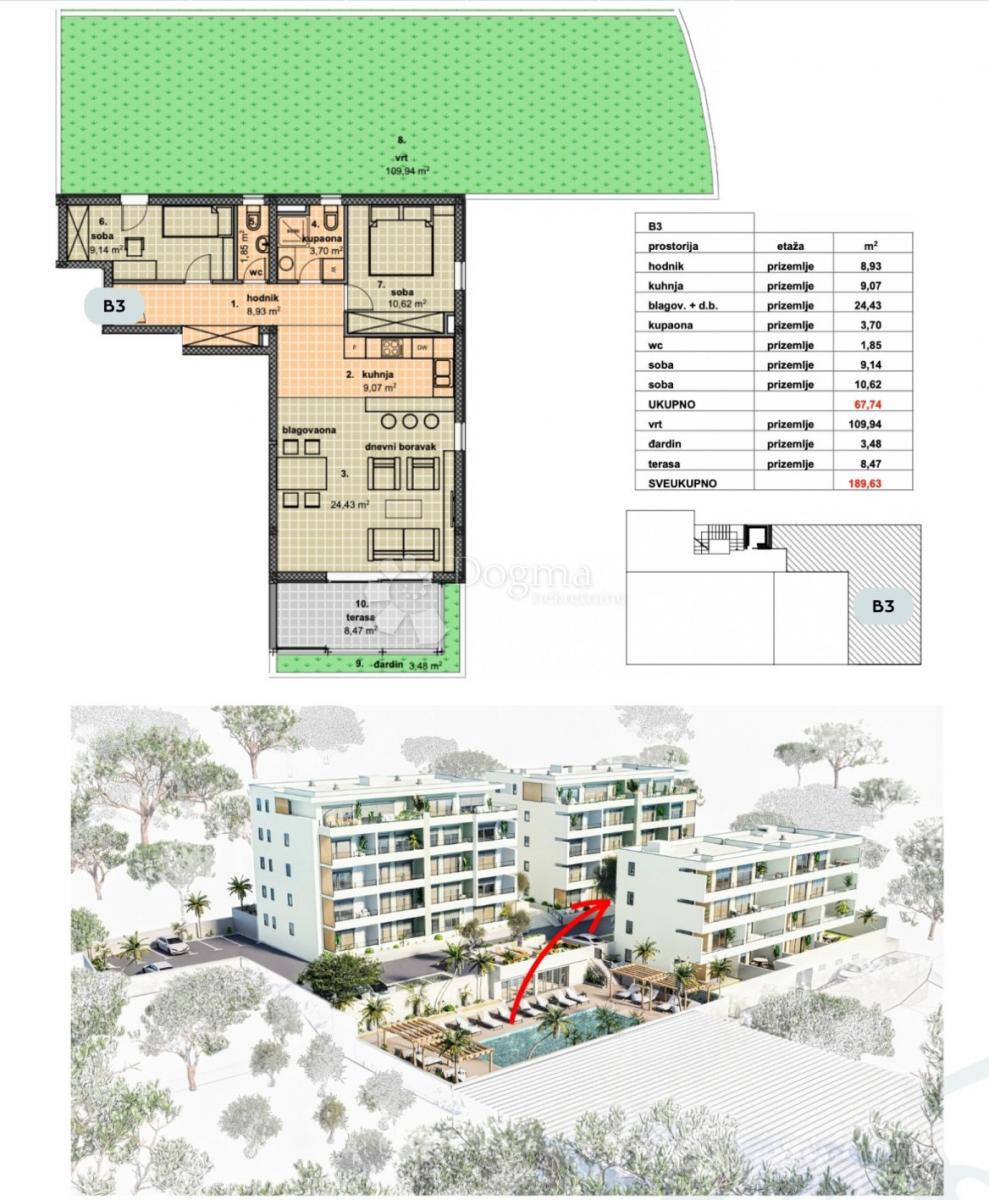 Allogio Makarska, 69,70m2
