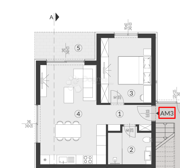 Allogio Banjole, Medulin, 51,87m2