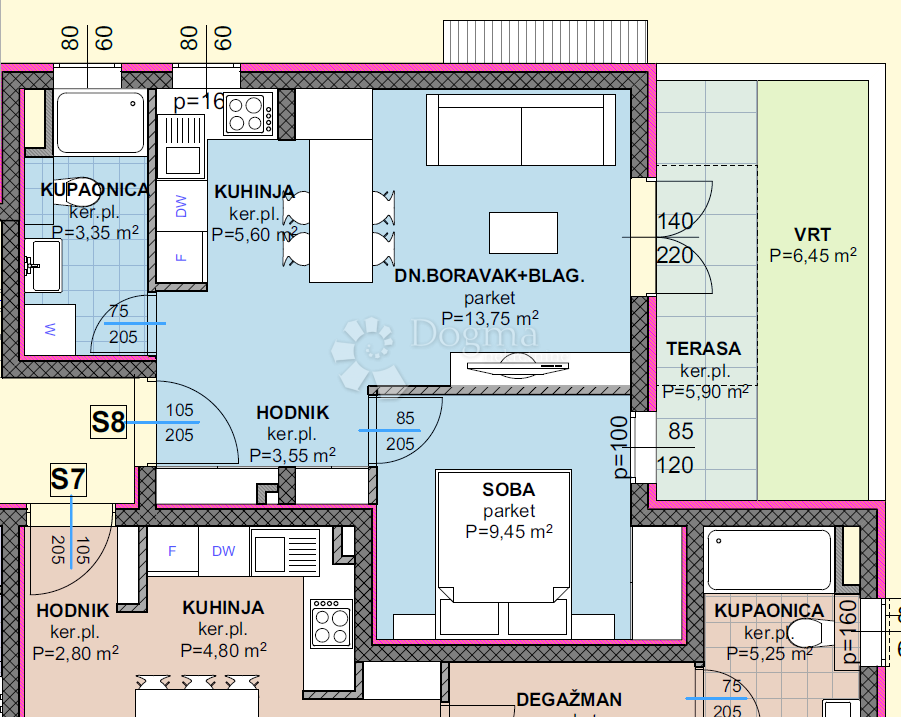 Allogio Makarska, 67,52m2