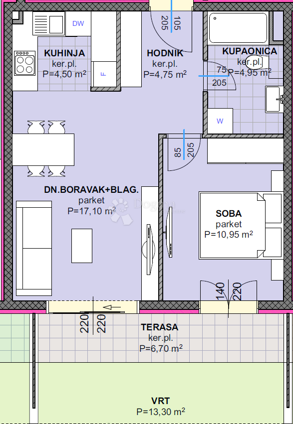 Allogio Makarska, 67,52m2