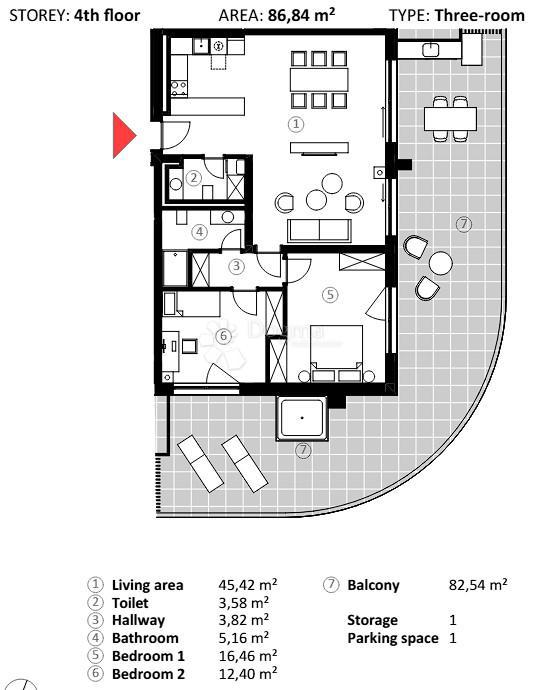 Allogio Umag, 66,90m2