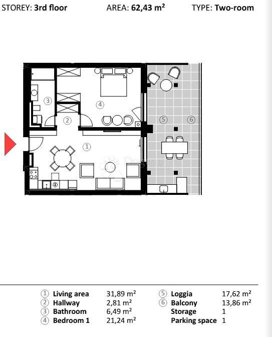 Allogio Umag, 66,90m2