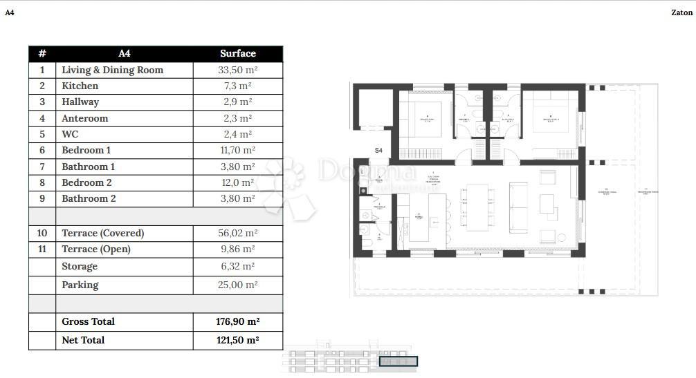 Allogio Zaton, Nin, 121,50m2