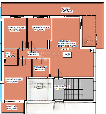 PENTHOUSE AL 2° PIANO – AMPIO TERRAZZO, TERRAZZA SUL TETTO CON PISCINA, 2 POSTI AUTO, 50 M DAL MARE – VODICE