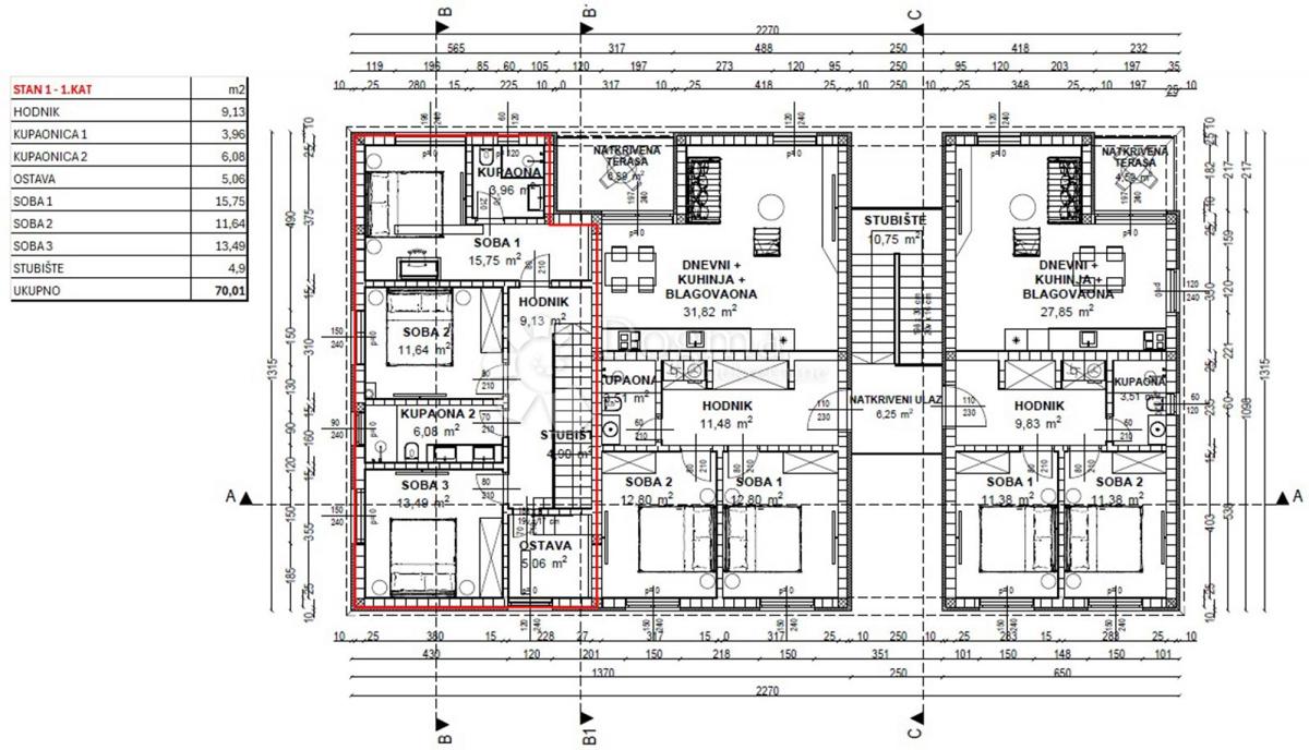 Allogio Poreč, 77m2