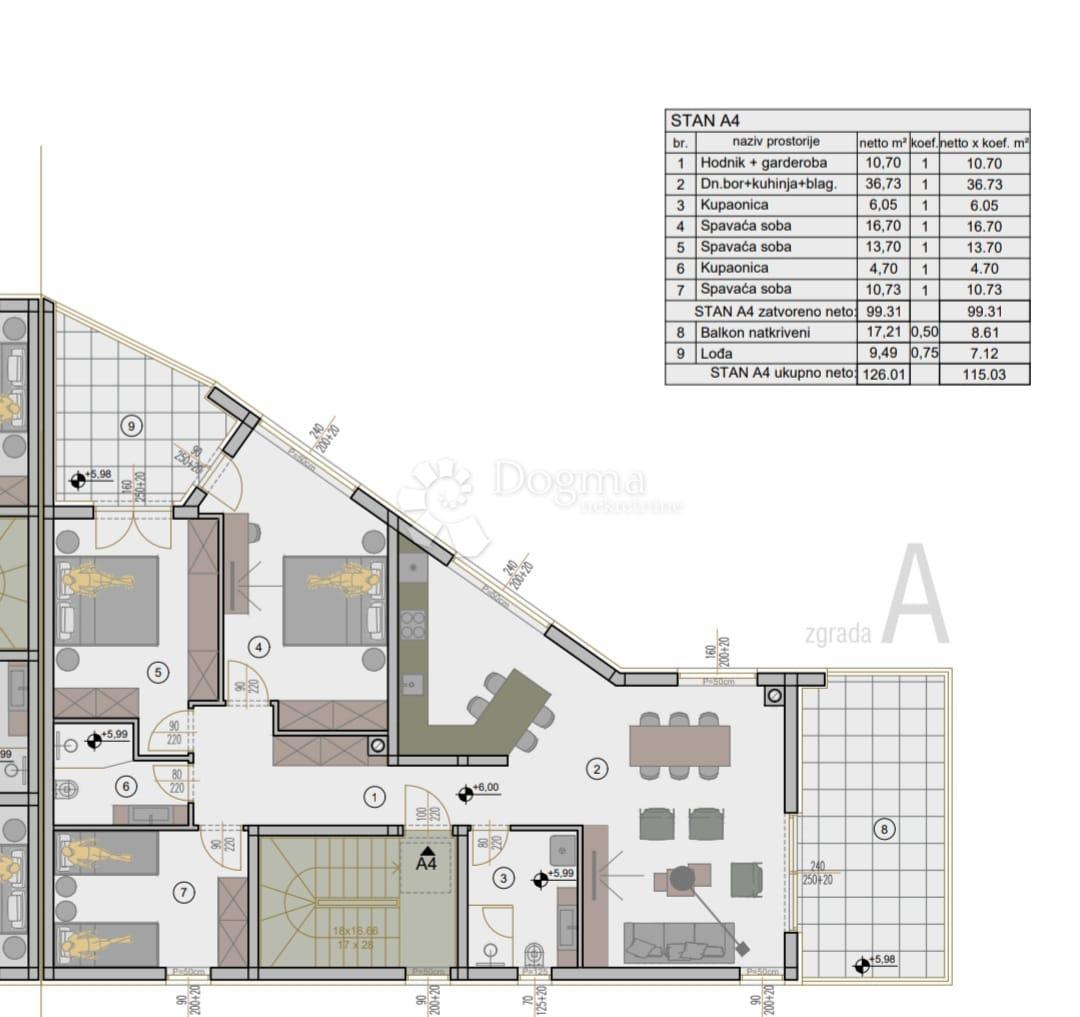 Allogio Valdebek, Pula, 78,99m2