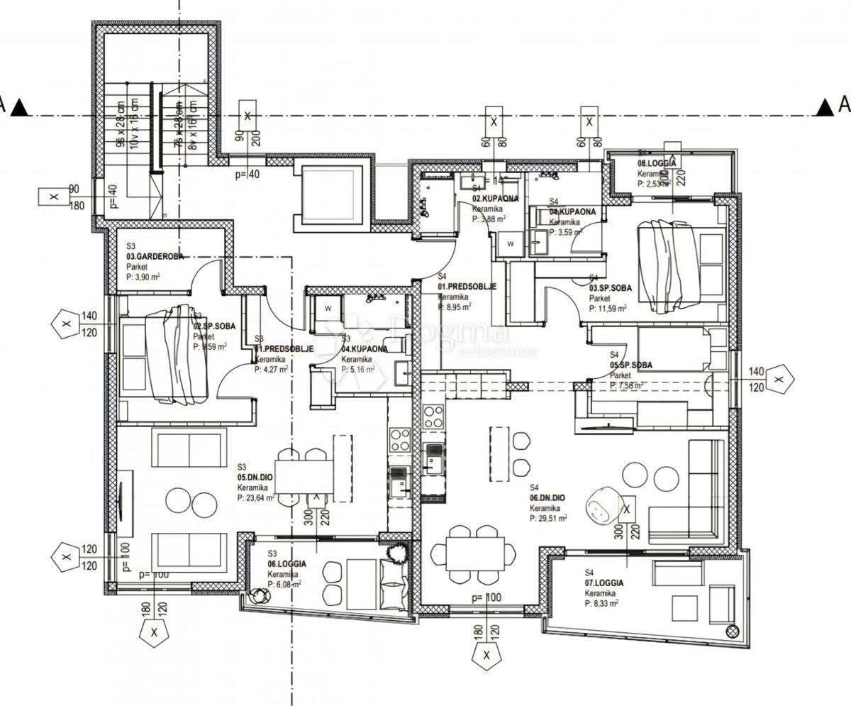 Allogio Makarska, 78,19m2