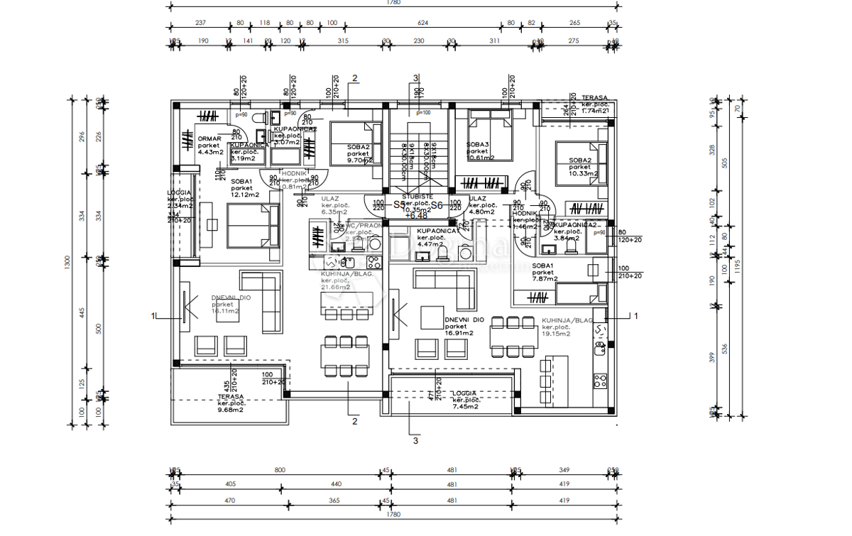 Allogio Sukošan, 91,16m2