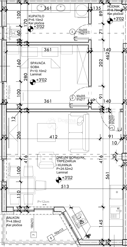 Allogio Drvenik, Gradac, 42,18m2