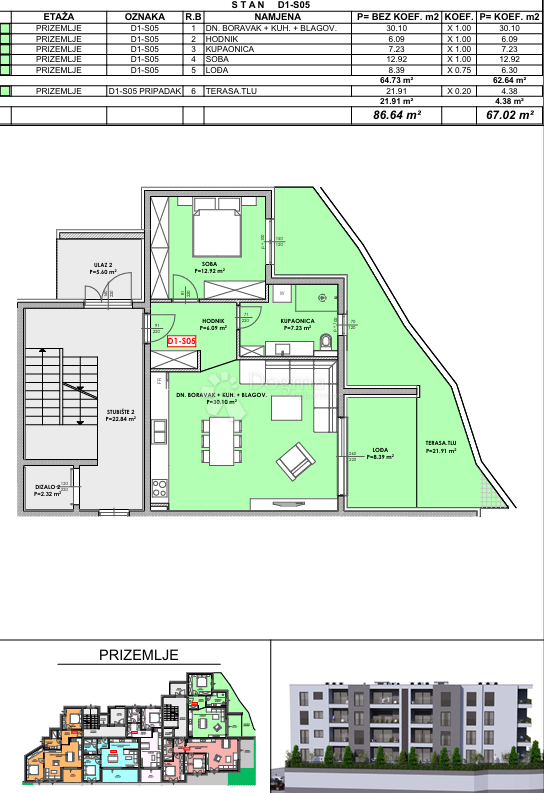 Allogio Omiš, 80,52m2