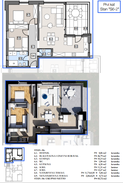 Allogio Labin, 85,50m2