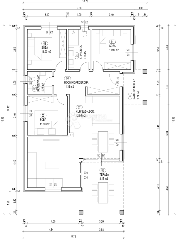 Casa Delnice, 121,84m2