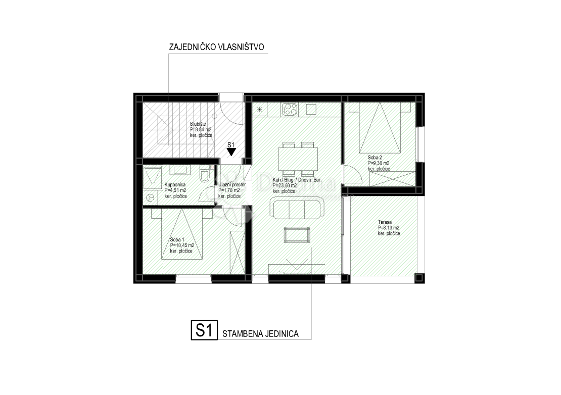 Allogio Vir, 59,55m2