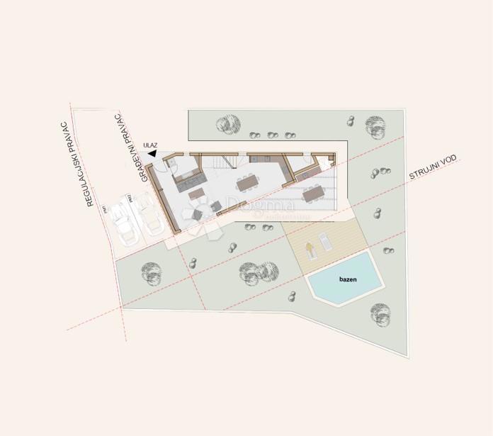 Terreno con permesso di costruire per una casa con piscina a 10 km dal mare