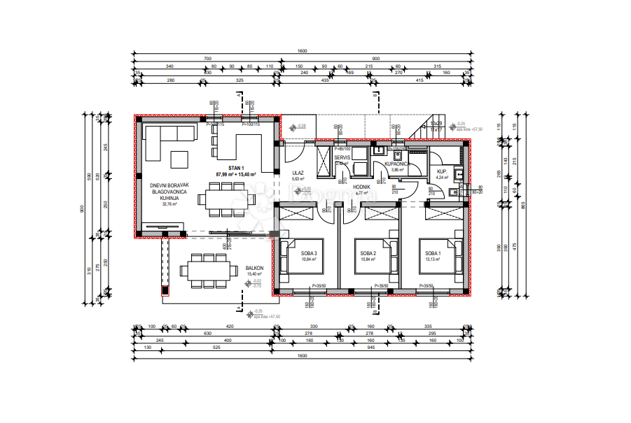 Terreno edificabile Crikvenica, 1.127m2