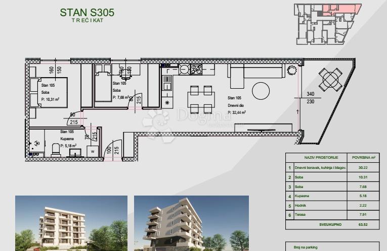 Allogio Zamet, Rijeka, 64,11m2