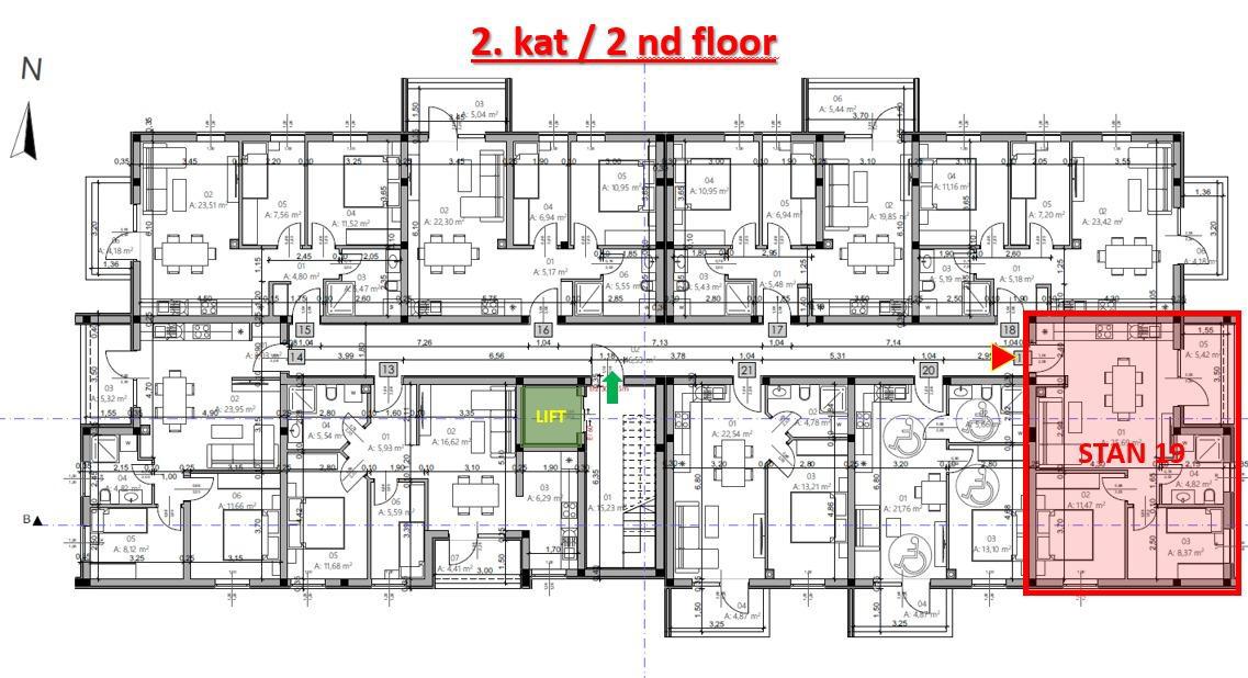 Allogio Monvidal, Pula, 54,96m2